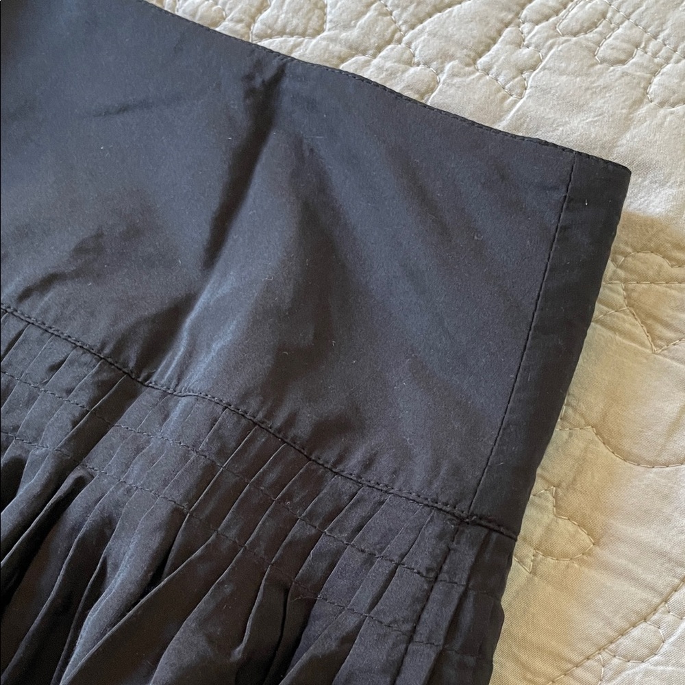 Vintage GAP Black Mini Skirt Silk/Cotton Size 8/ Medium - Picture 3 of 9
